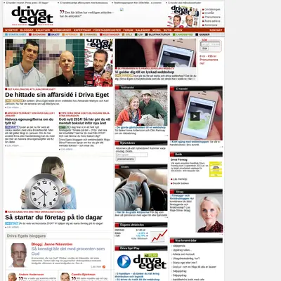 www.driva-eget.se startsida 2014