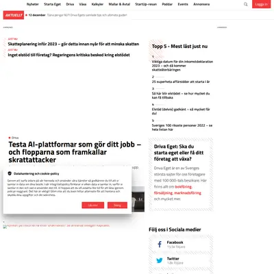 www.driva-eget.se startsida 2023