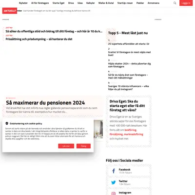 www.driva-eget.se startsida 2024