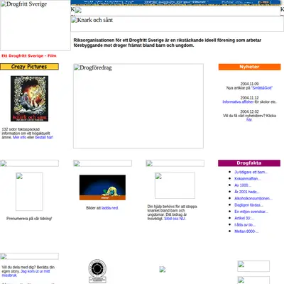Drogfritt.nu startsida 2005