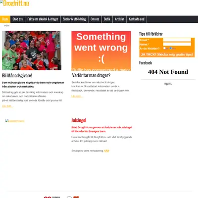 Drogfritt.nu startsida 2014