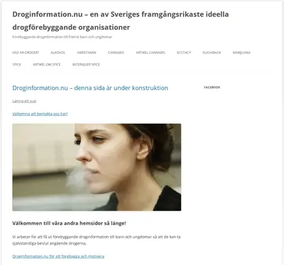 Drogfritt.nu startsida 2015