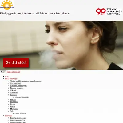 Drogfritt.nu startsida 2018