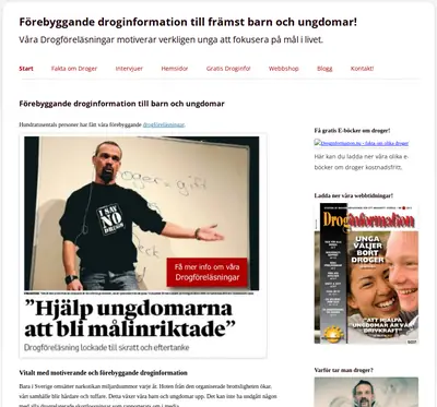 Drogfritt.nu startsida 2023