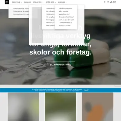 Drogfritt.nu startsida 2026
