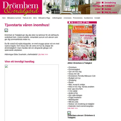 www.dromhemochtradgard.se startsida 2008