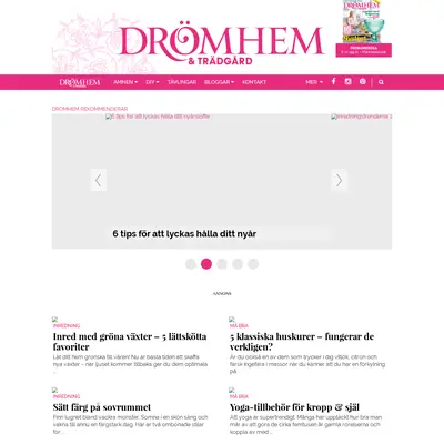 www.dromhemochtradgard.se startsida 2016