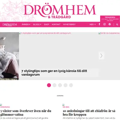 www.dromhemochtradgard.se startsida 2017