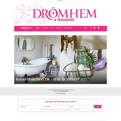 www.dromhemochtradgard.se startsida 2018