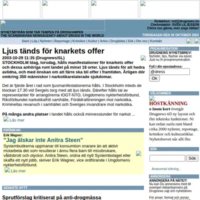 drugnews.se startsida 2003