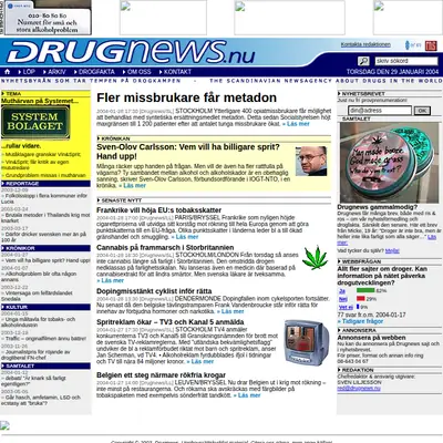 drugnews.se startsida 2004