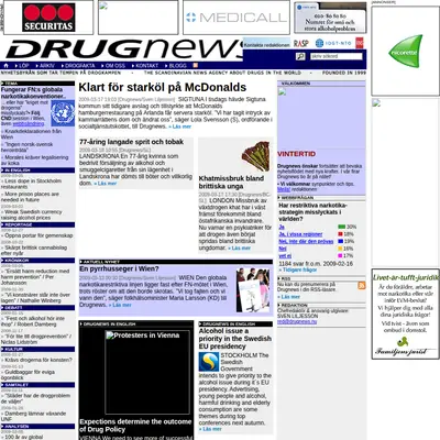 drugnews.se startsida 2009