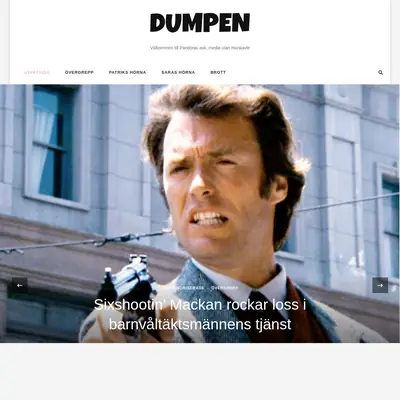 Dumpen.se startsida 2021
