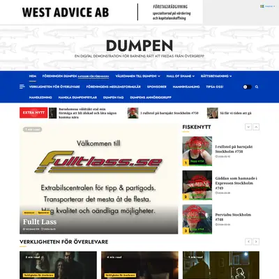Dumpen.se startsida 2026
