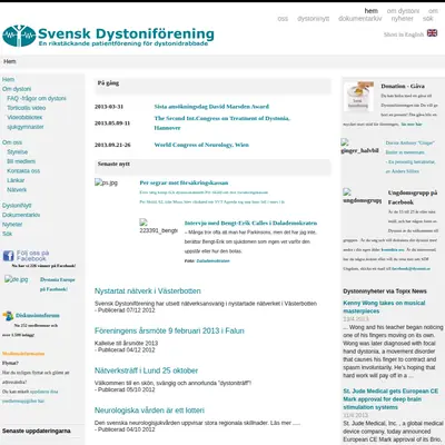 Dystoni-Nytt startsida 2013