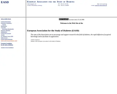EASD startsida 2000
