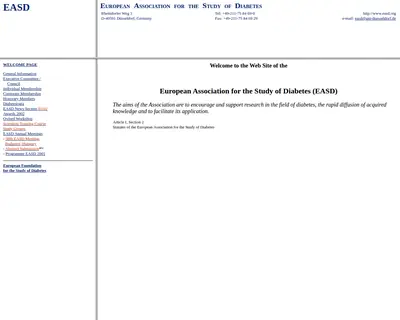 EASD startsida 2002