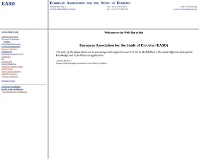 EASD startsida 2003