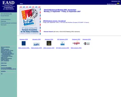 EASD startsida 2007