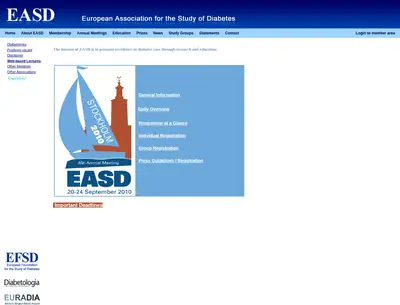 EASD startsida 2010