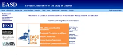 EASD startsida 2012