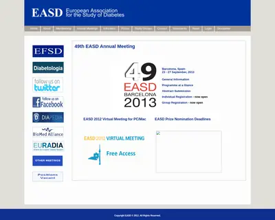 EASD startsida 2013
