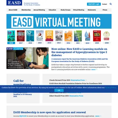EASD startsida 2019