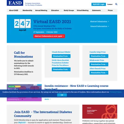 EASD startsida 2021