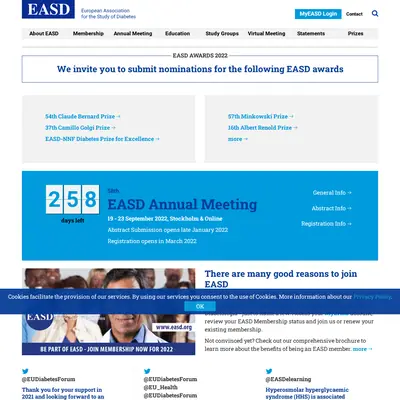EASD startsida 2022