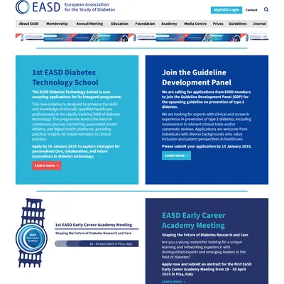 EASD startsida 2025