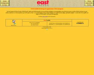 East Sweden startsida 1997