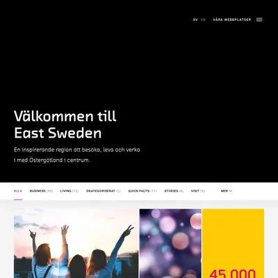 East Sweden startsida 2018