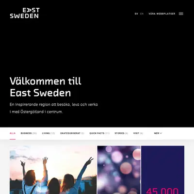 East Sweden startsida 2020