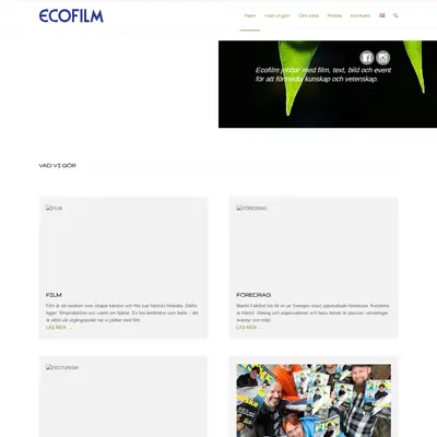 Ecofilm ecofilm.se startsida 2018