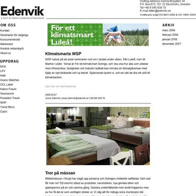 edenvik.se startsida 2008