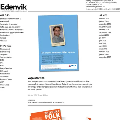 edenvik.se startsida 2009