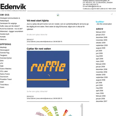 edenvik.se startsida 2010