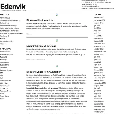 edenvik.se startsida 2011