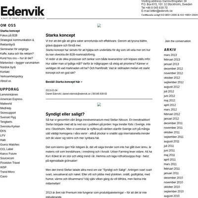 edenvik.se startsida 2013