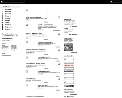 Edströms, edstroms.com startsida 2002
