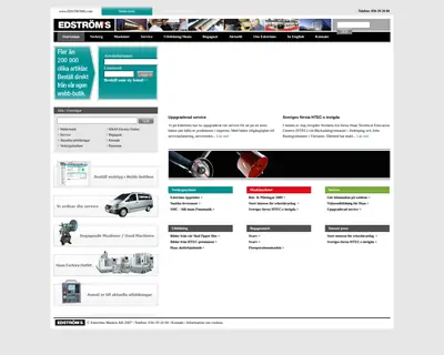 Edströms, edstroms.com startsida 2009