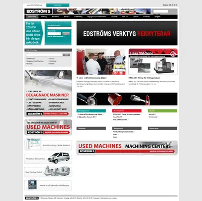 Edströms, edstroms.com startsida 2011