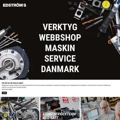 Edströms, edstroms.com startsida 2022