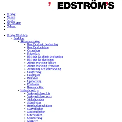 Edströms, edstroms.com startsida 2023