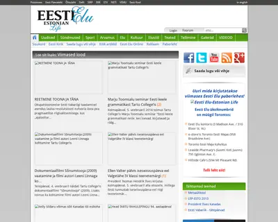 EESTI ELU startsida 2014