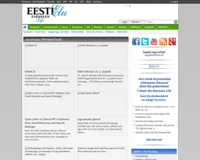 EESTI ELU startsida 2015