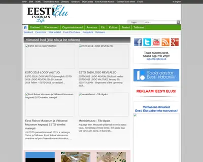 EESTI ELU startsida 2018