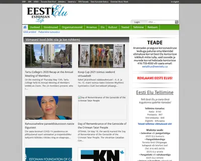 EESTI ELU startsida 2021