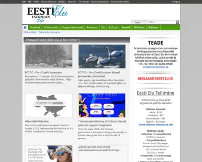 EESTI ELU startsida 2022