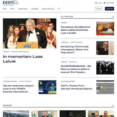 EESTI ELU startsida 2024